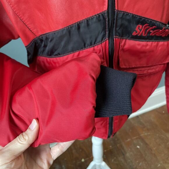 SKI-DOO Vintage Leather Jacket Bombardier Canada Men's Snowmobile Size 42 L/XL - Picture 6 of 9